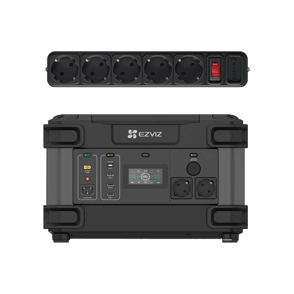 Портативна зарядна станція + мережевий фільтр ezviz ezviz cs-ps1300 (cn066) (fr) + gembird spg5-g-6b